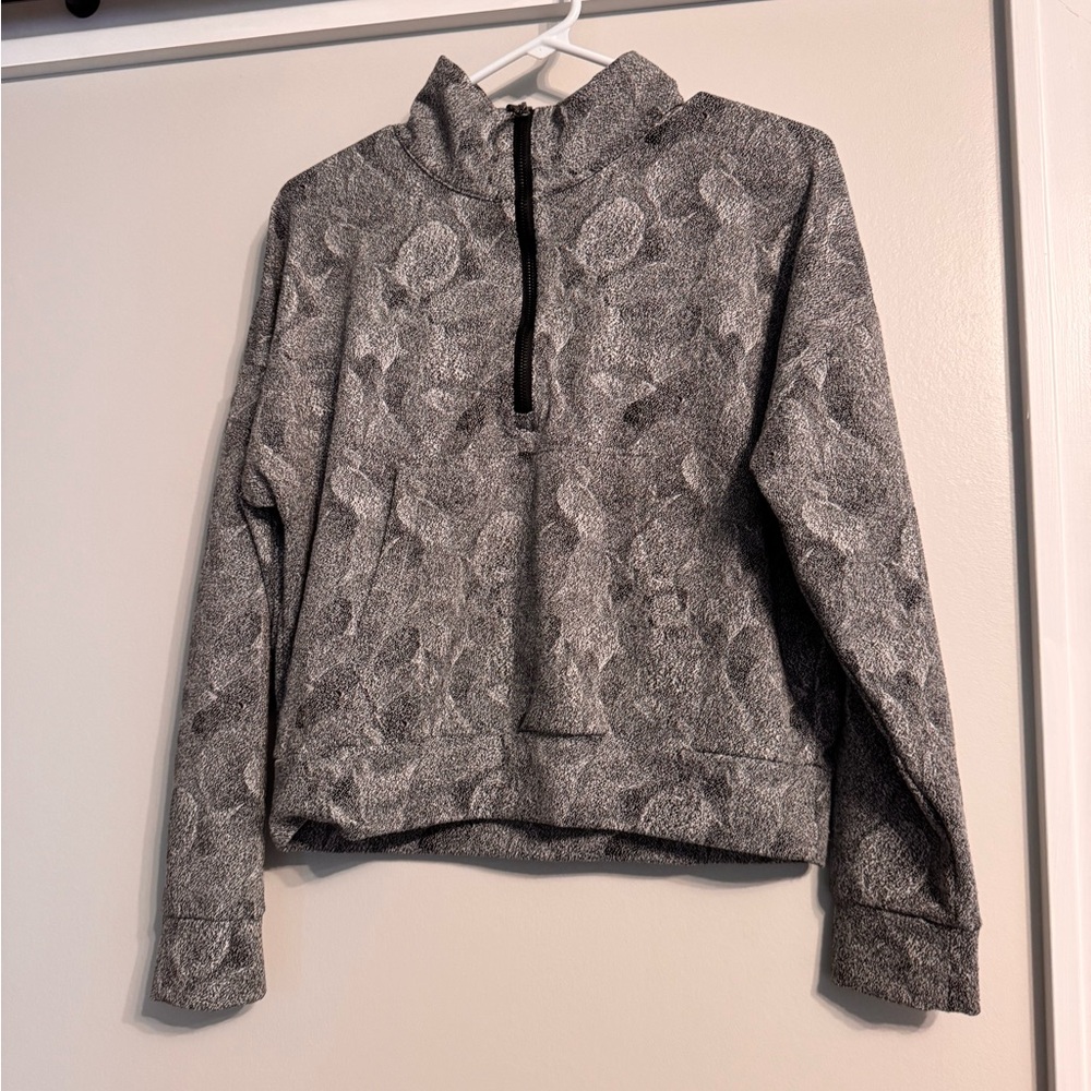 Kyodan Black and Gray Marled Half-Zip Pullover